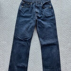 Re/Done Black Straight Leg Jeans